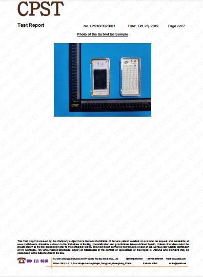 Certificate and Test Report